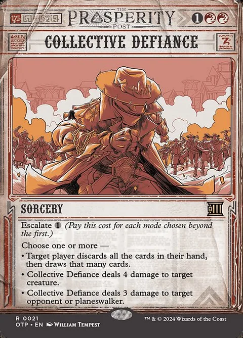 Collective Defiance, card 21 from Breaking News