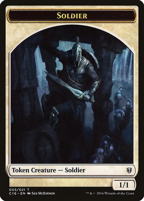 Soldier, card 5 from Commander 2016 Tokens