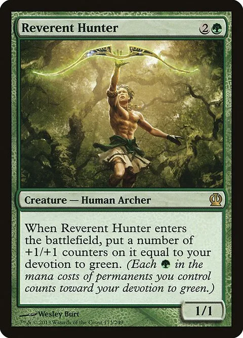 Reverent Hunter, card 173 from Theros