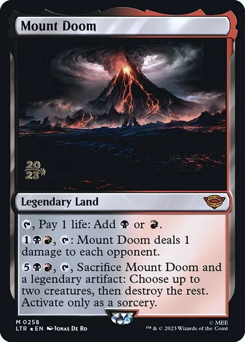 Mount Doom, card 258s from Tales of Middle-earth Promos
