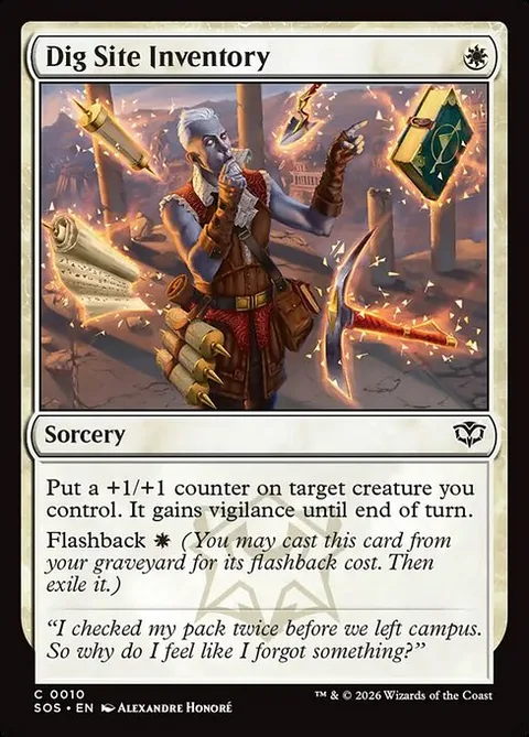 Dig Site Inventory, card 10 from Secrets of Strixhaven