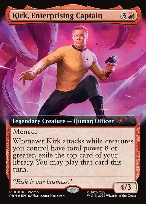 Kirk, Enterprising Captain, card 2026-2 from URL/Convention Promos