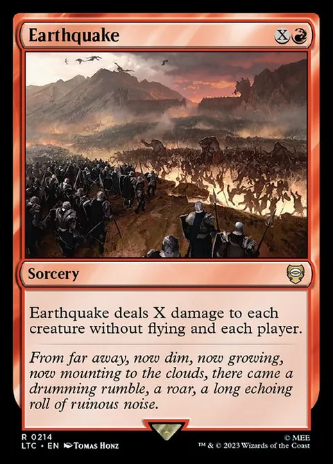 Earthquake, carte 214 de Tales of Middle-earth Commander