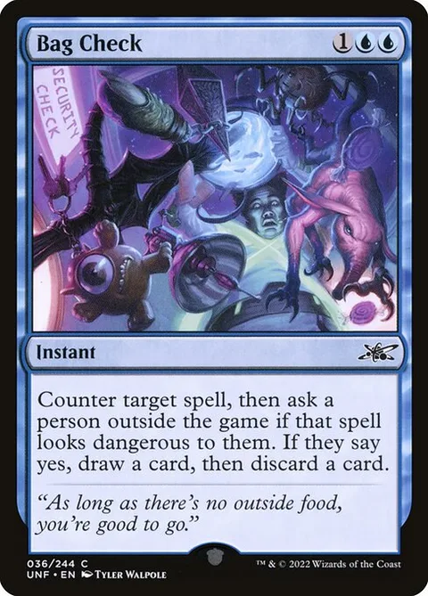 Bag Check, card 36 from Unfinity
