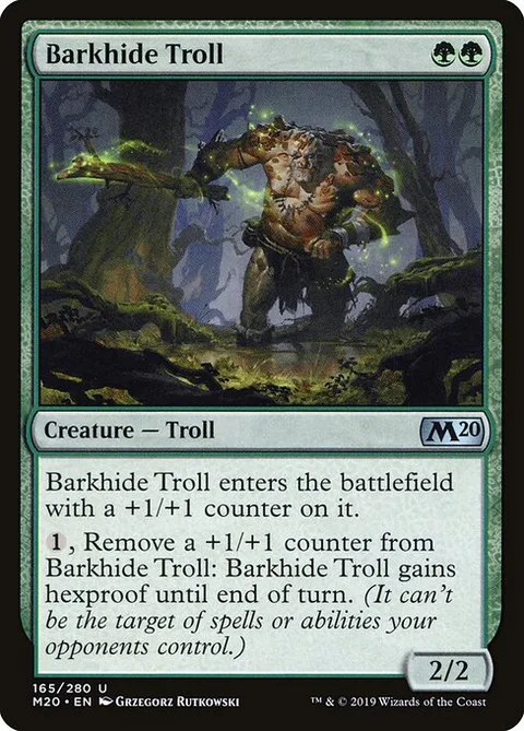 Barkhide Troll, card 165 from Core Set 2020