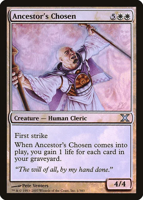 Ancestor's Chosen, card 1★ from Tenth Edition