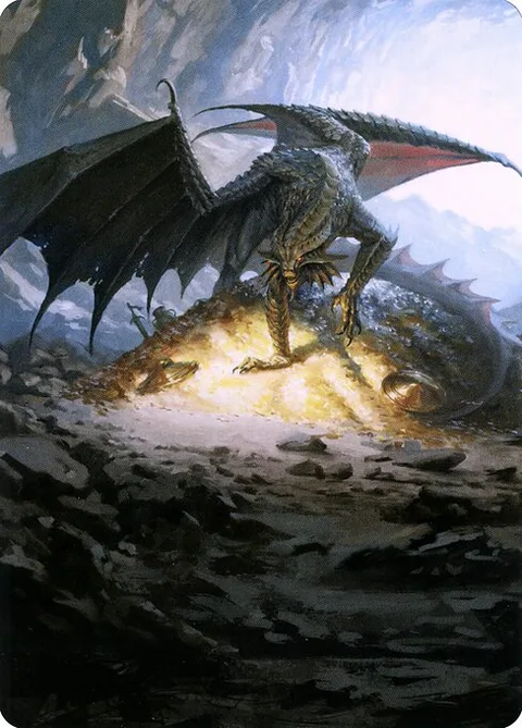 Ancient Copper Dragon // Ancient Copper Dragon, card 4 from Battle for Baldur's Gate Art Series