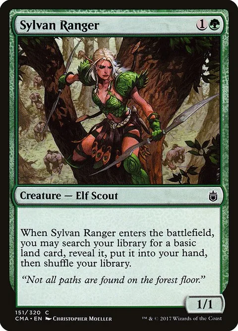 Sylvan Ranger, card 151 from Commander Anthology