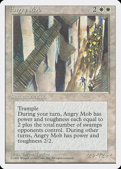 Angry Mob, card 3 from Fourth Edition