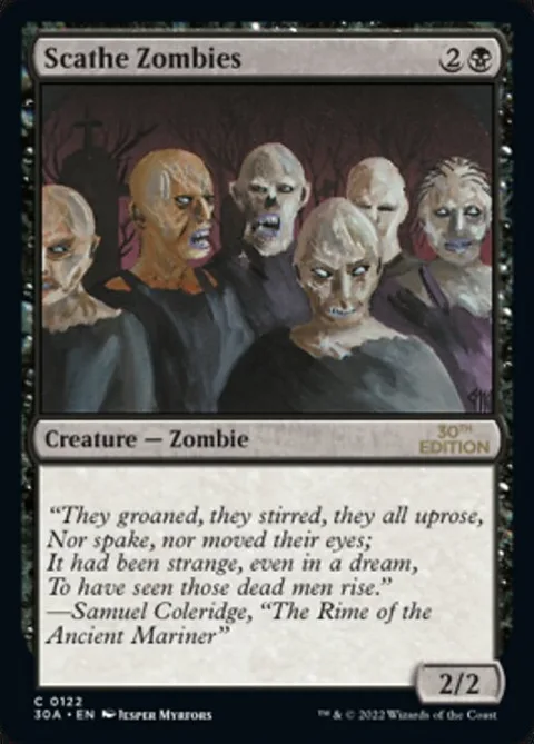 Scathe Zombies, card 122 from 30th Anniversary Edition