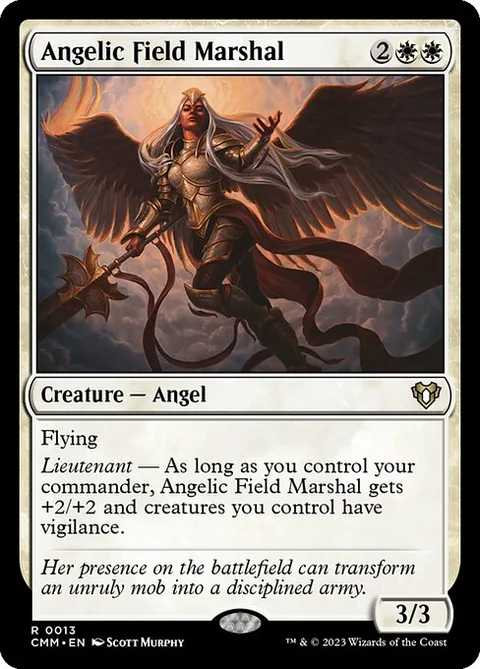 Angelic Field Marshal, card 13 from Commander Masters