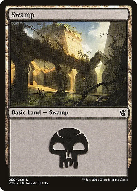 Swamp, carte 259 de Khans of Tarkir