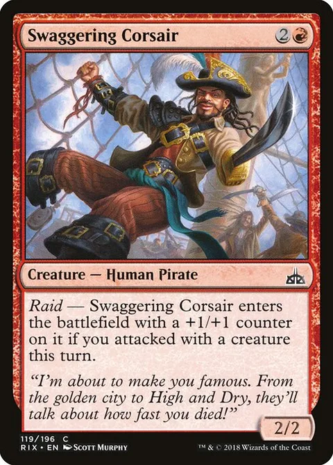 Swaggering Corsair, carte 119 de Rivals of Ixalan