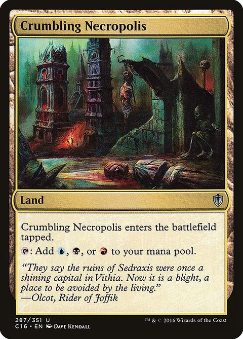 Crumbling Necropolis, card 287 from Commander 2016