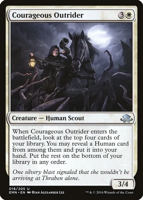 Courageous Outrider, card 18 from Eldritch Moon