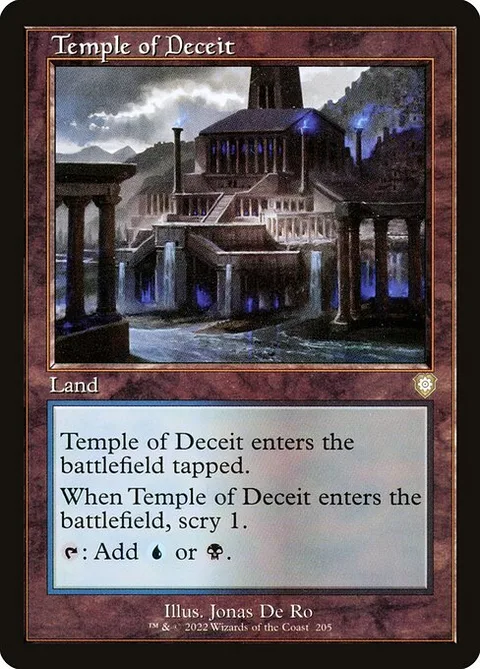 Temple of Deceit, card 205 from The Brothers' War Commander