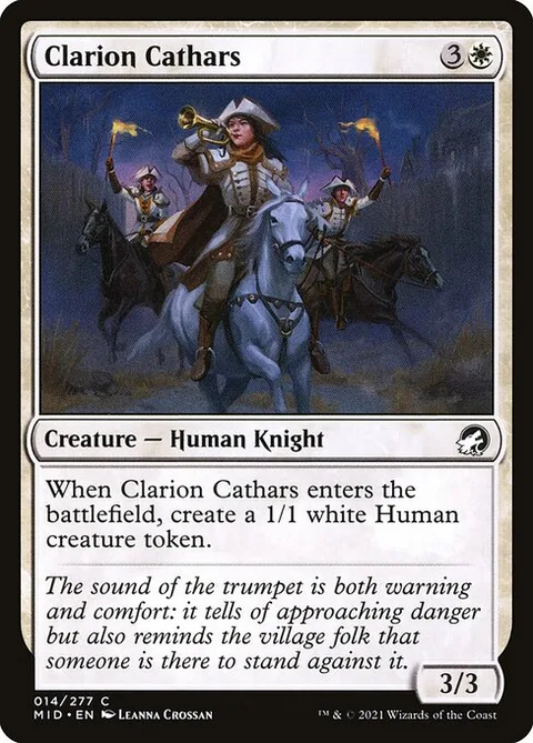Clarion Cathars, carte 14 de Innistrad: Midnight Hunt