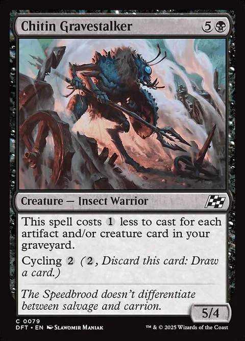 Chitin Gravestalker, card 79 from Aetherdrift