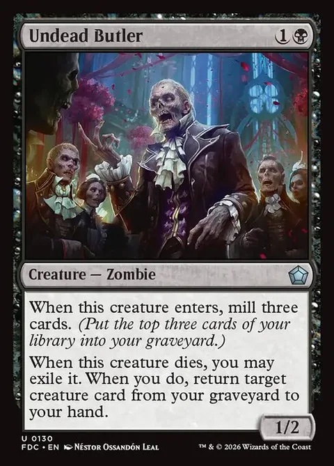 Undead Butler, card 130 from Foundations Commander