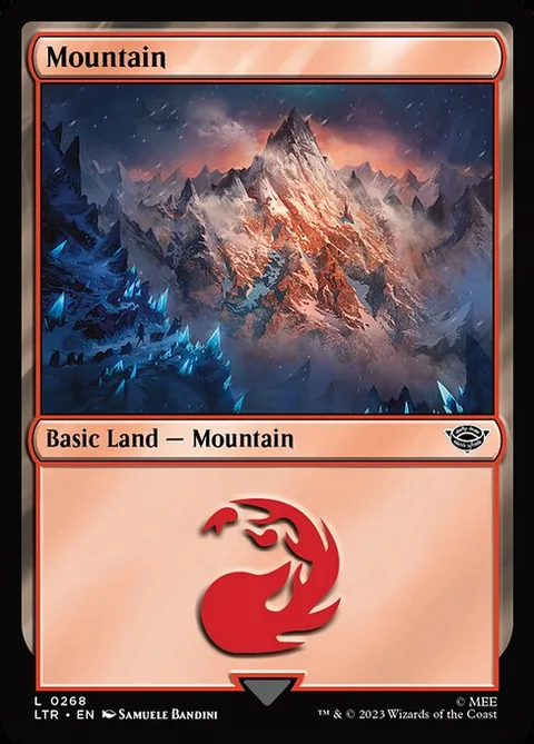 Mountain, card 268 from The Lord of the Rings: Tales of Middle-earth