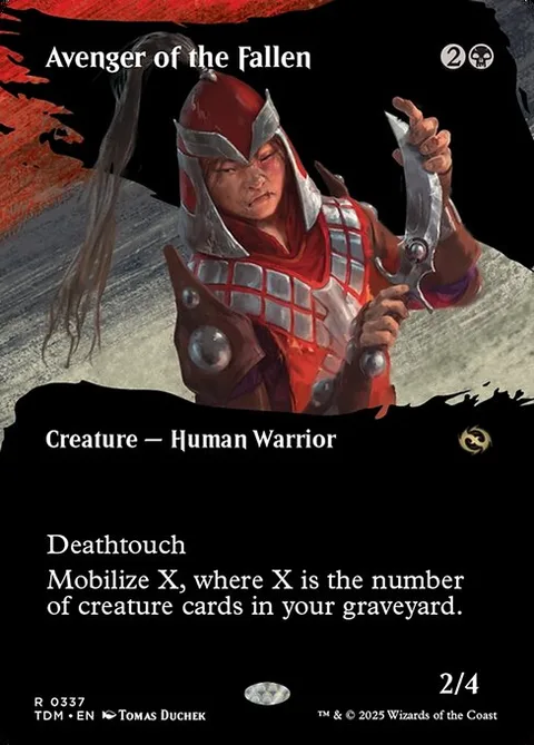 Avenger of the Fallen, card 337 from Tarkir: Dragonstorm