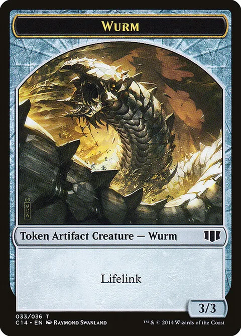 Wurm, card 33 from Commander 2014 Tokens