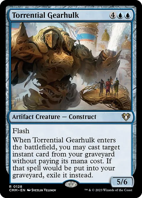 Torrential Gearhulk, card 128 from Commander Masters