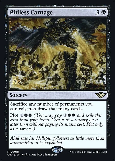 Pitiless Carnage, card 98s from Outlaws of Thunder Junction Promos