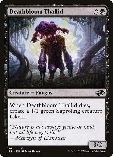 Deathbloom Thallid, carte 395 de Jumpstart 2022