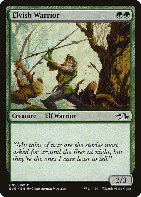 Elvish Warrior, card 5 from Duel Decks Anthology: Elves vs. Goblins