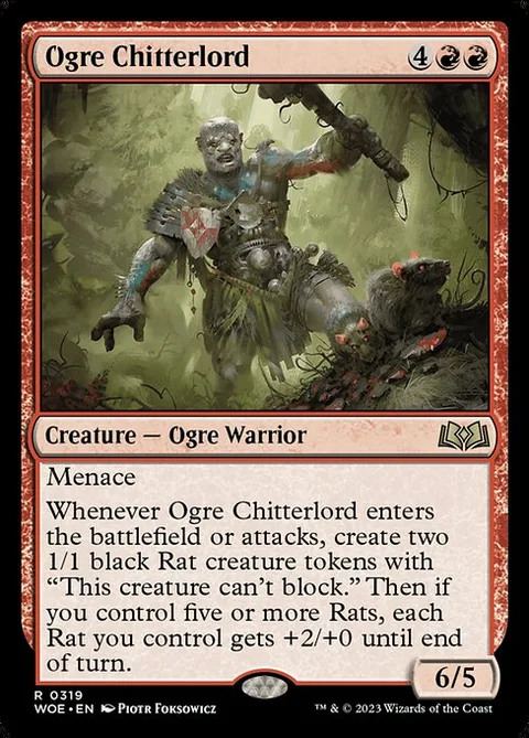 Ogre Chitterlord, carte 319 de Wilds of Eldraine
