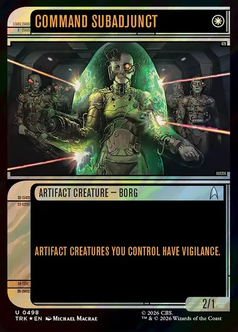 Command Subadjunct, card 498 from Star Trek