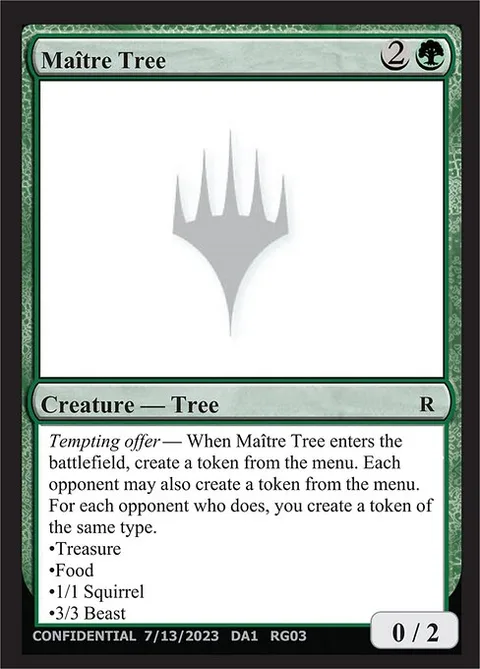 Maître Tree, card RG03a from Unknown Event