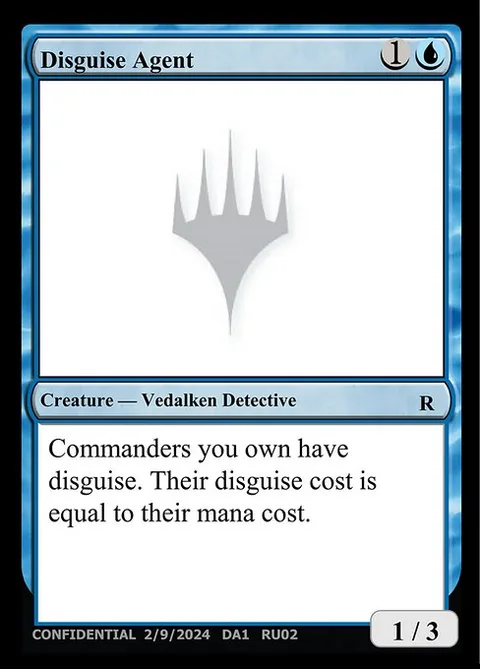 Disguise Agent, card RU02a from Unknown Event