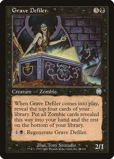 Grave Defiler, card 40 from Apocalypse