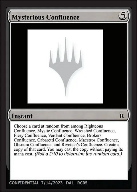 Mysterious Confluence, card RC05a from Unknown Event