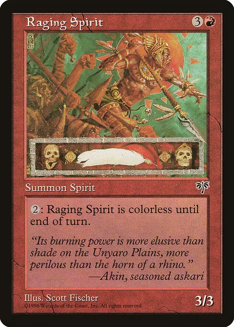 Raging Spirit, card 188 from Mirage