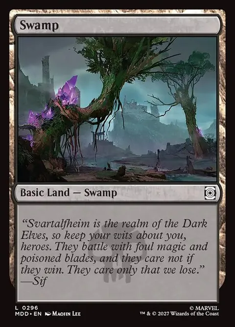 Swamp, card 296 from Marvel: Darkhold Destiny