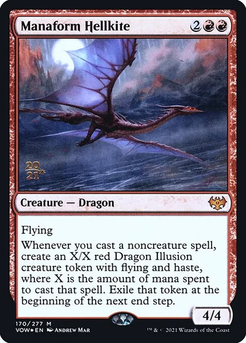 Manaform Hellkite, card 170s from Innistrad: Crimson Vow Promos