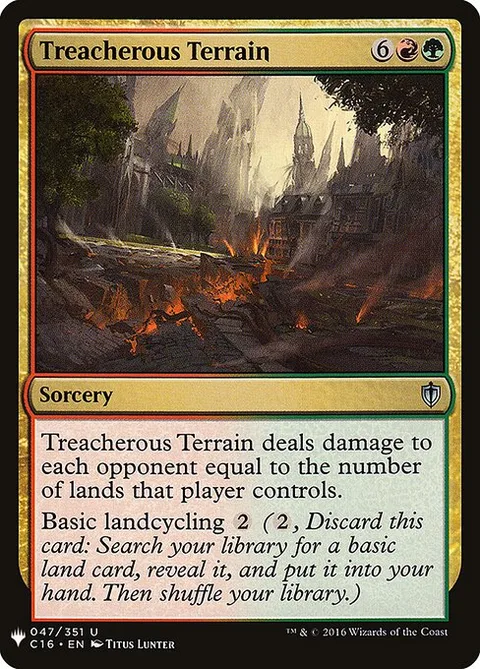 Treacherous Terrain, card C16-47 from The List