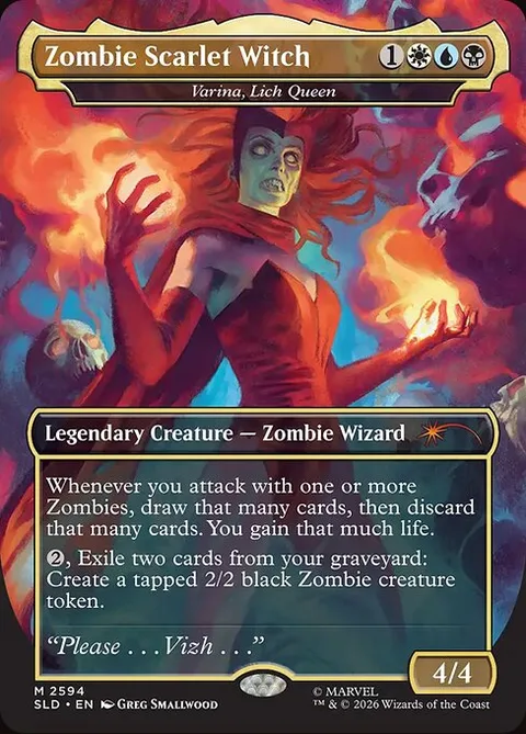 Varina, Lich Queen, carte 2594 de Secret Lair Drop