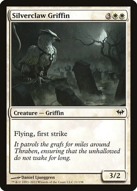 Silverclaw Griffin, card 21 from Dark Ascension