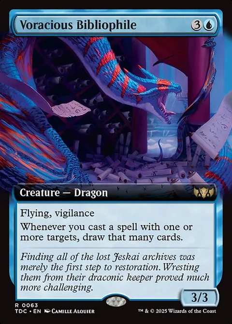 Voracious Bibliophile, card 63 from Tarkir: Dragonstorm Commander