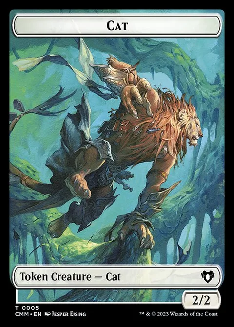 Cat, card 5 from Commander Masters Tokens