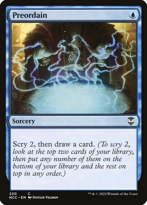Preordain, carte 230 de New Capenna Commander