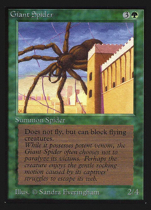 Giant Spider, card 199 from Intl. Collectors' Edition