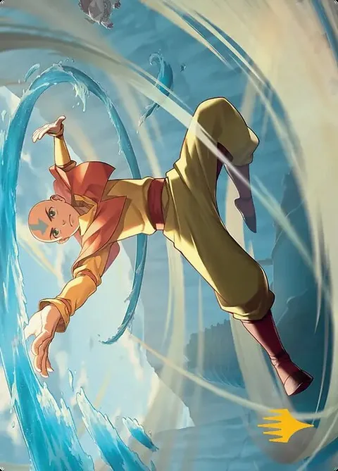 Aang, Swift Savior // Aang, Swift Savior, card 20 from Avatar: the Last Airbender Art Series