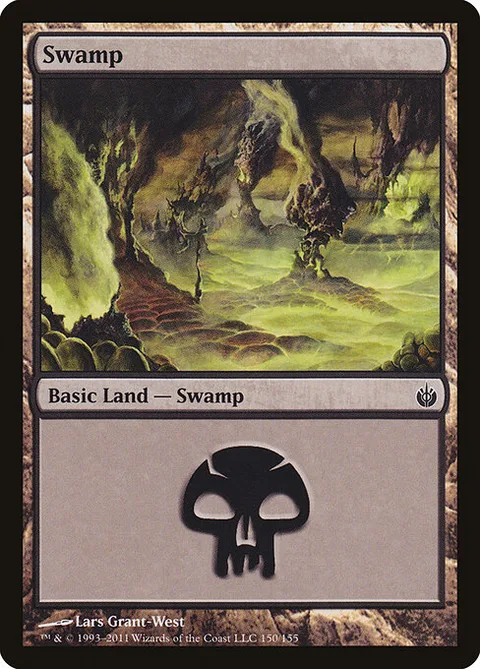 Swamp, card 150 from Mirrodin Besieged