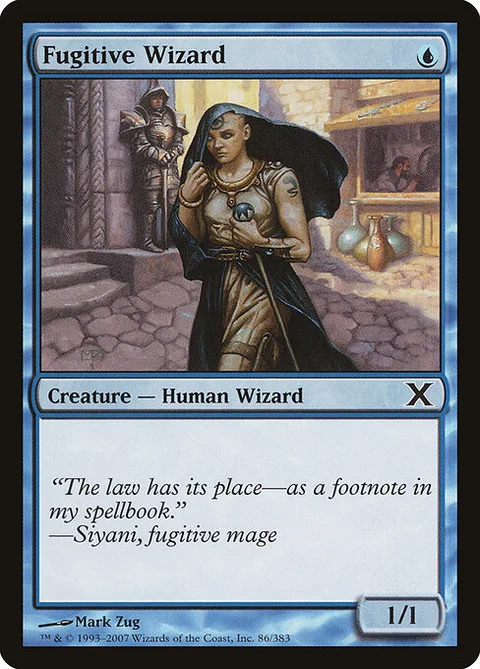 Fugitive Wizard, carte 86 de Tenth Edition
