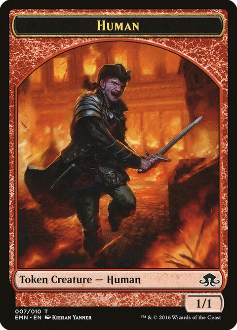 Human, card 7 from Eldritch Moon Tokens